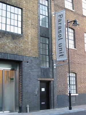 Parasol unit foundation for contemporary art